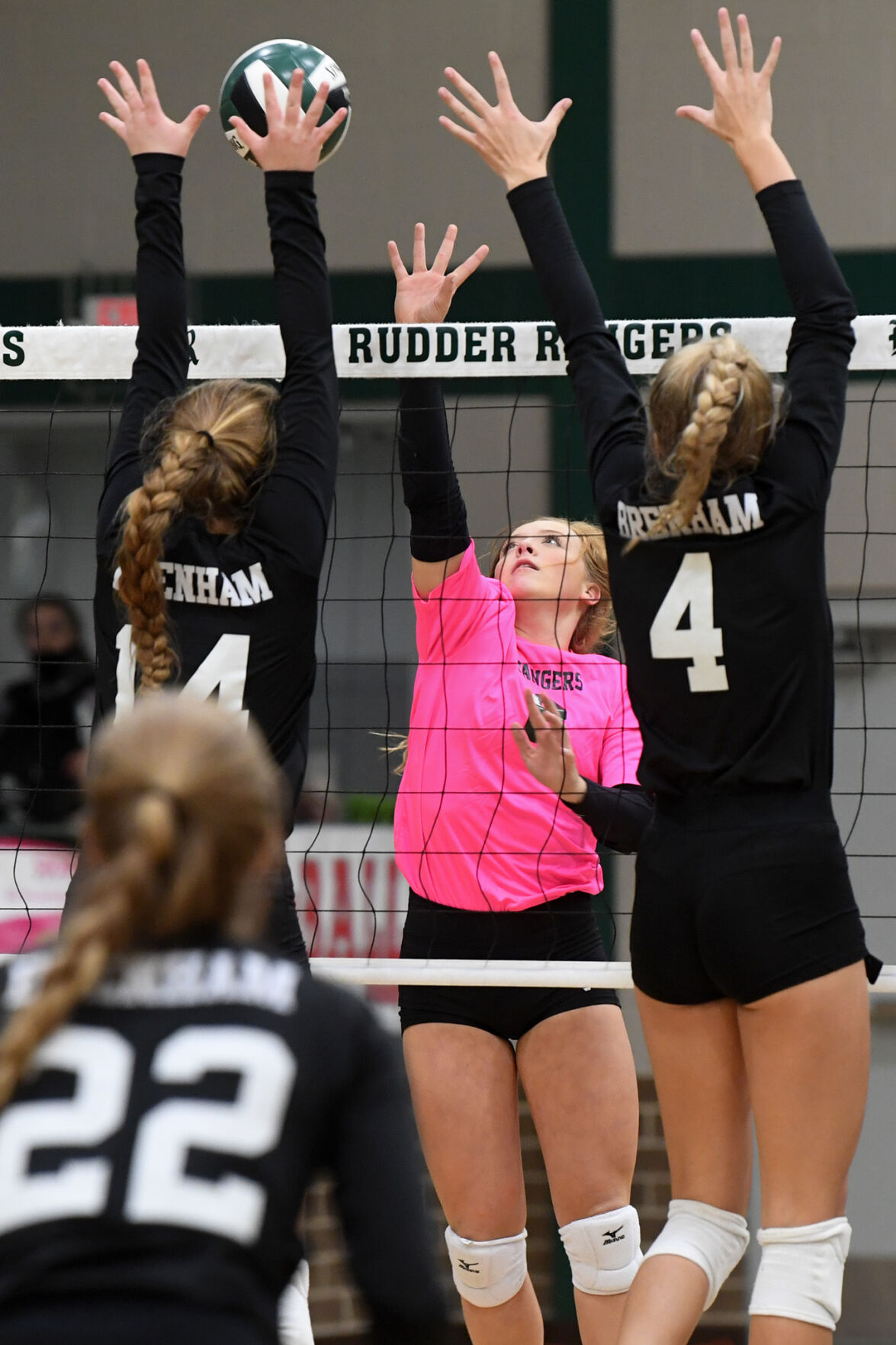 Rudder vs. Brenham volleyball